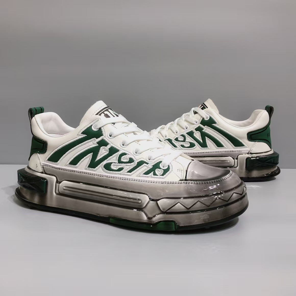 Men's Rubber Summer First Layer Cowhide Platform Men's Board Shoes