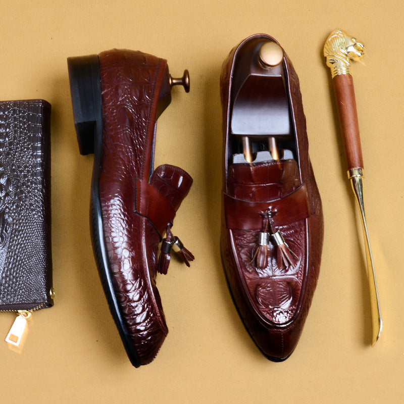 Men's Crocodile Tassel Business Leisure During The Leather Shoes