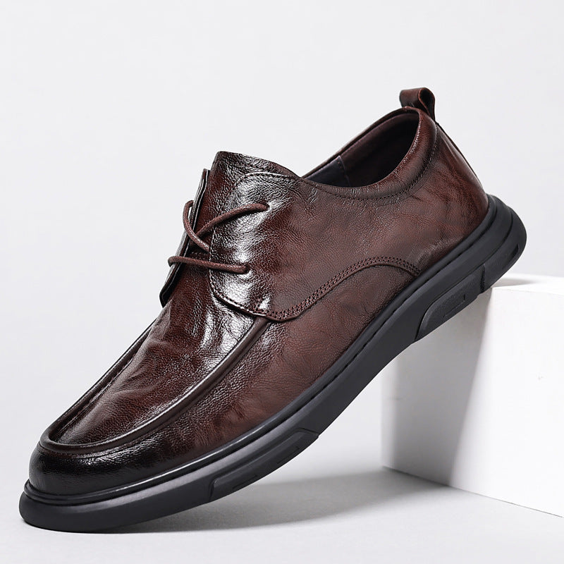 Innovative Men's Breathable Korean Fashion Soft Men's Casual Leather Shoes