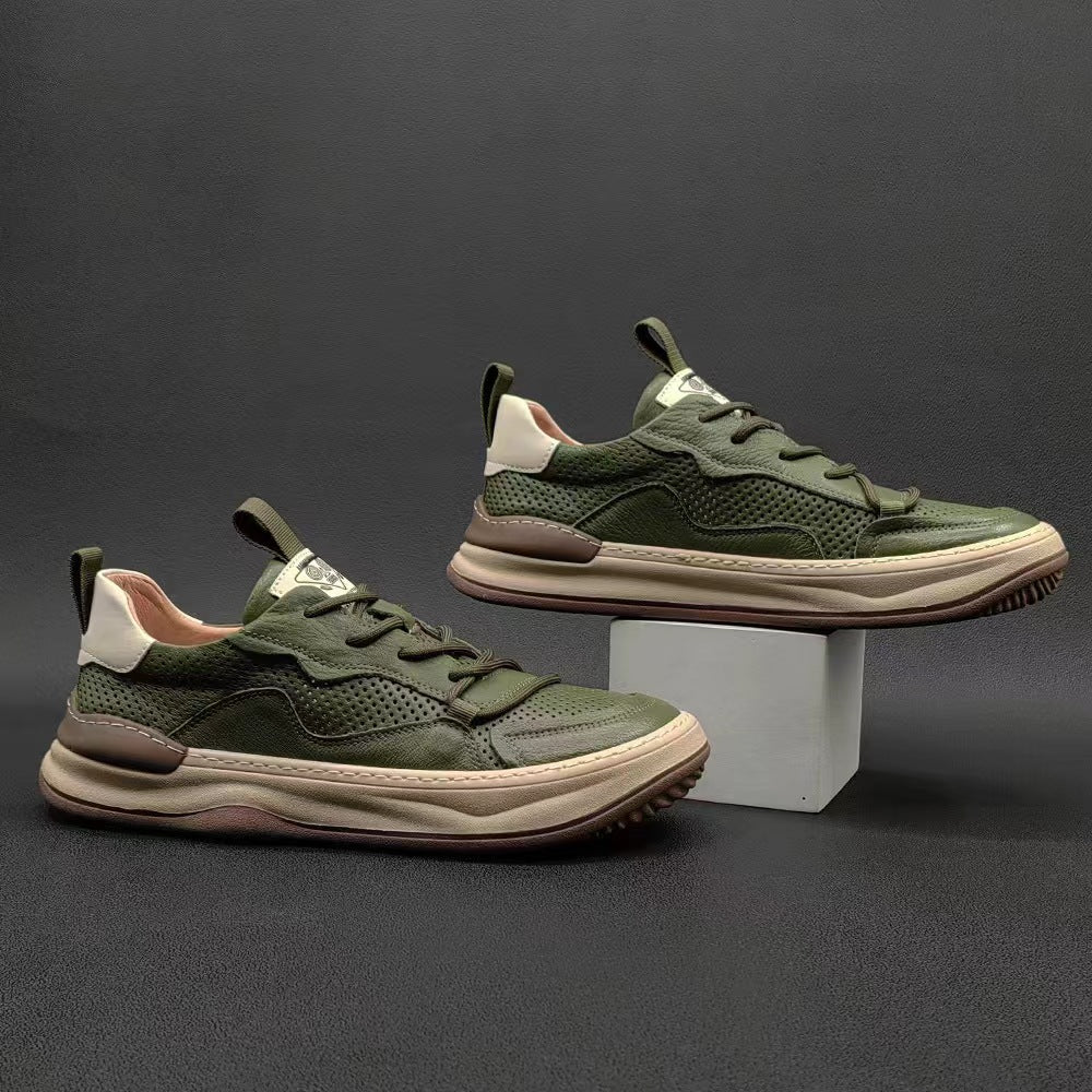 Men's Hollow Out Breathable Head Tilt Clown Boys Low Casual Shoes