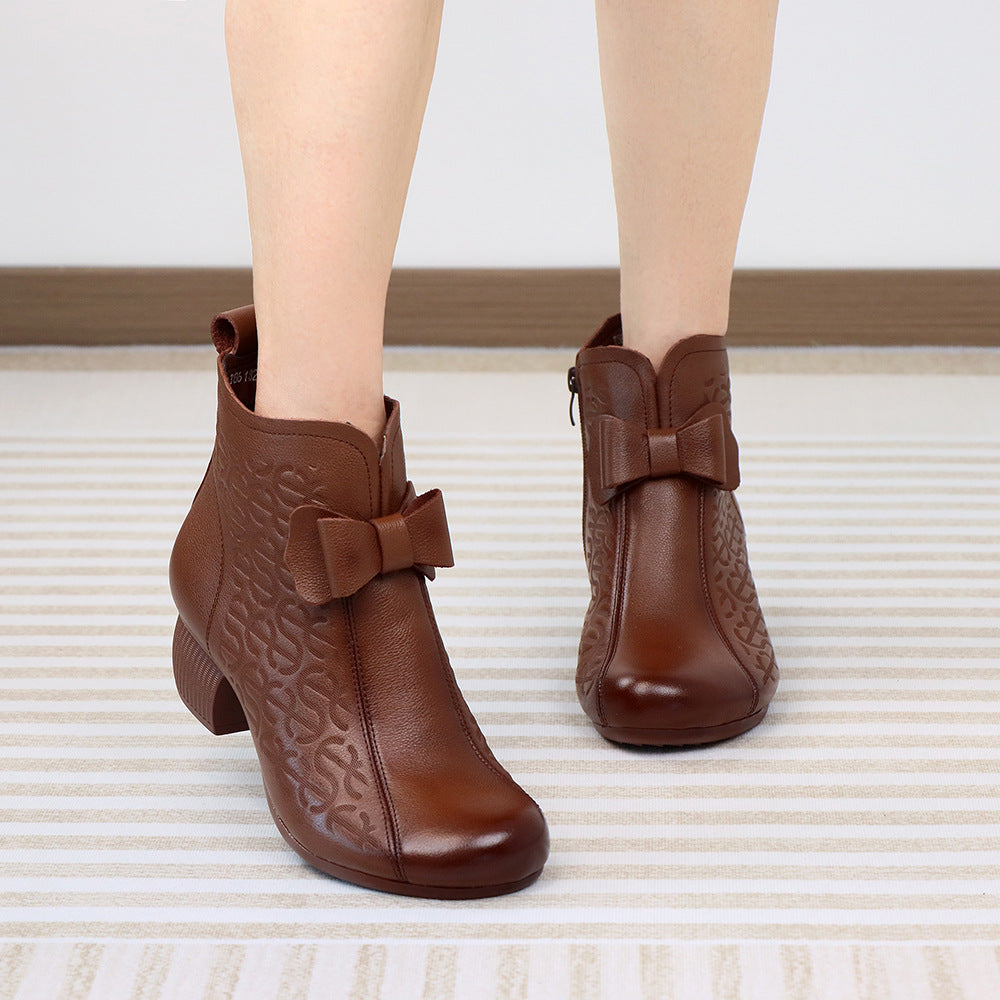 Women's Retro Medium Chunky Soft Bottom Surface Women's Casual Shoes