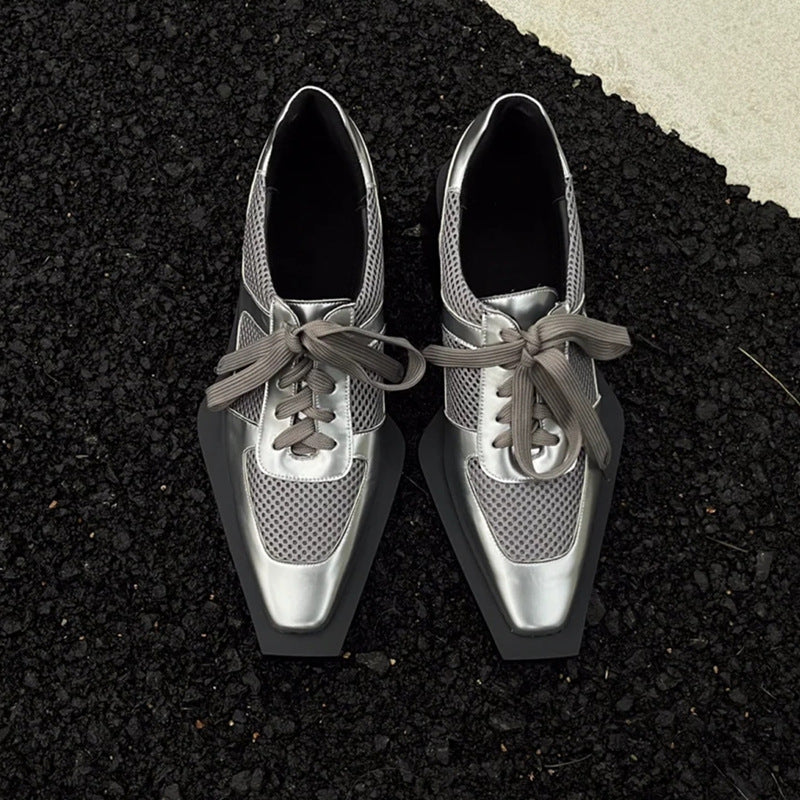 Women's Design Small Summer British Square Toe Loafers