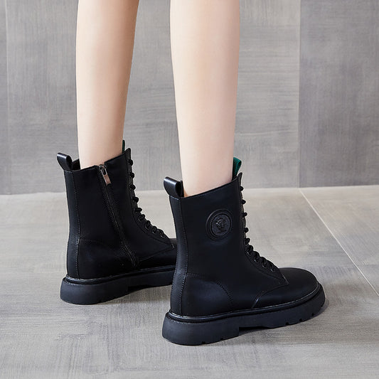Women's Top Length Martin Handsome Motorcycle Fashion Boots