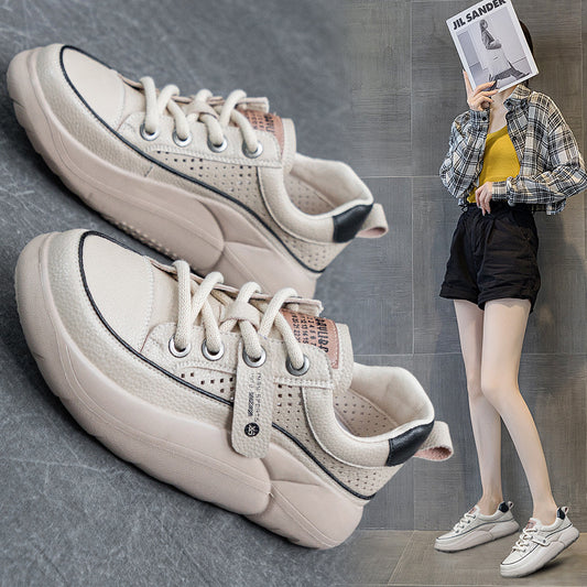 Women's Lightweight Breathable Hole Pumps Autumn Retro Casual Shoes