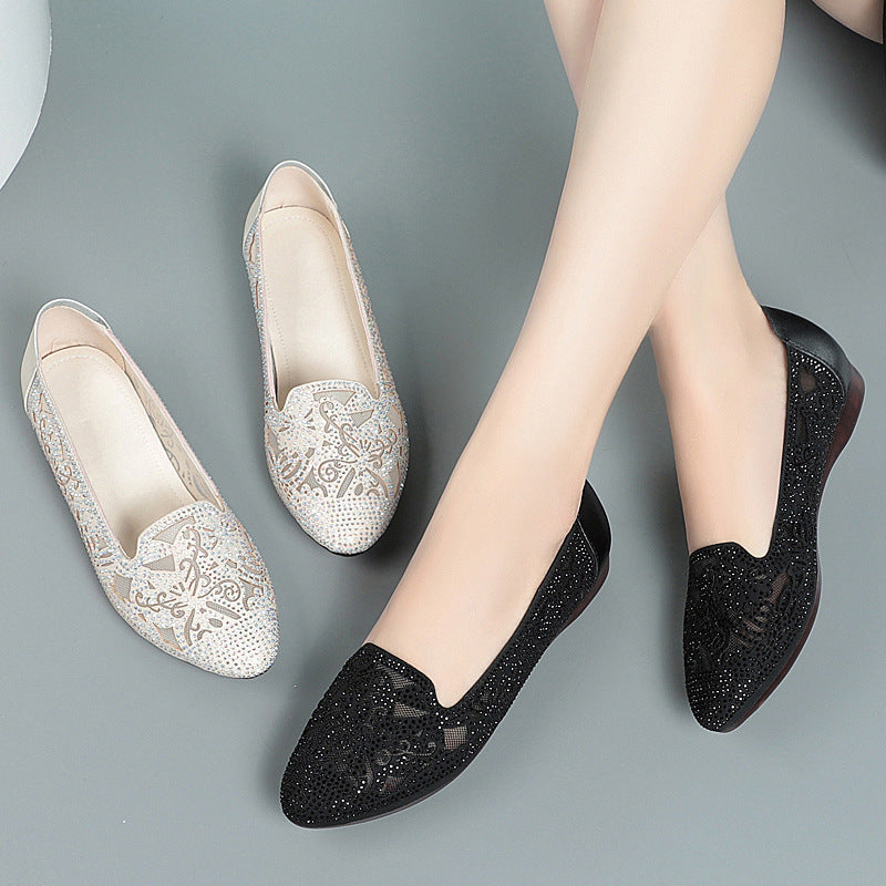 Women's Summer Soft Mesh Breathable Flat Hollowed Sandals