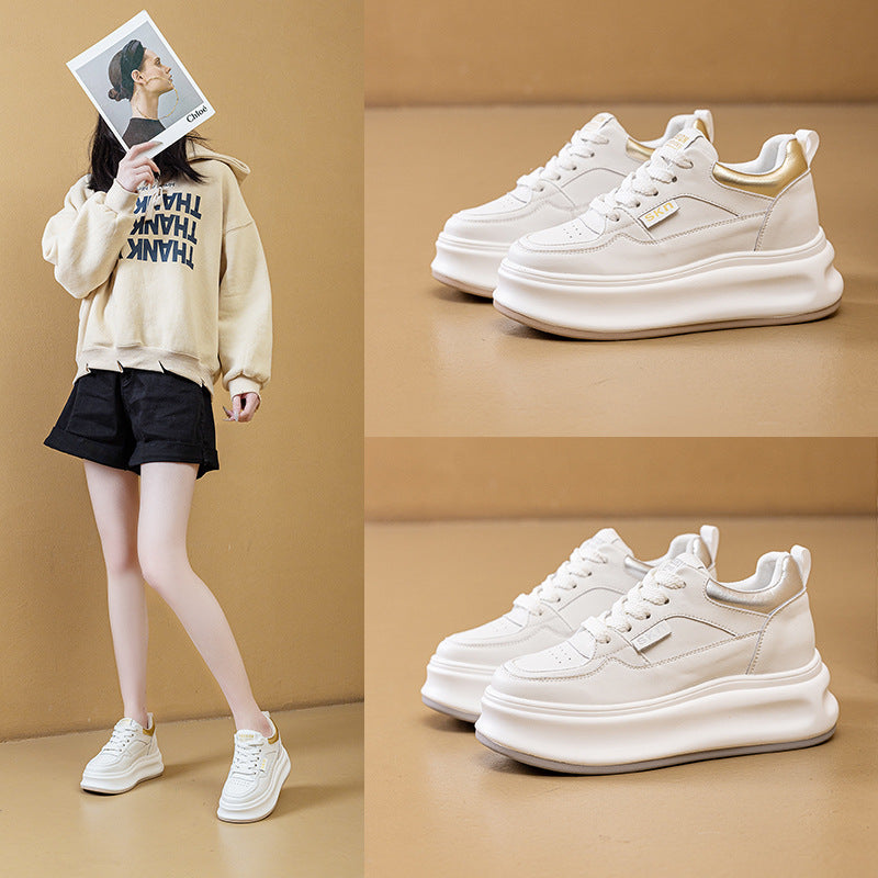 Women's Spring Korean Style Hidden White Platform Women's Casual Shoes