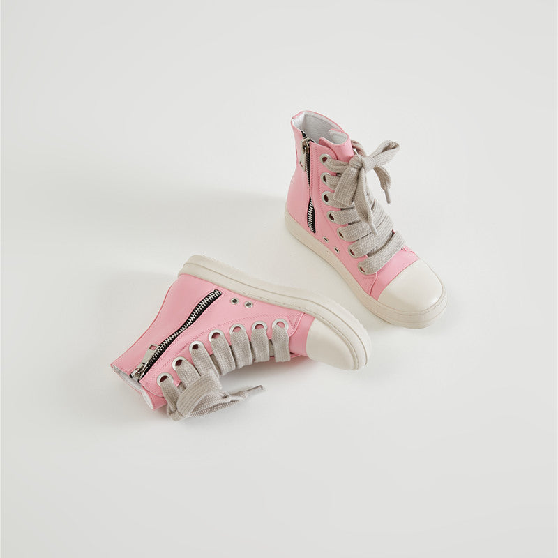 Women's & Men's Thick Shoelace Big Eyelet Couple Casual Shoes