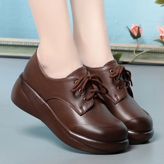 Comfortable Soft Bottom Retro Mom Round Women's Casual Shoes