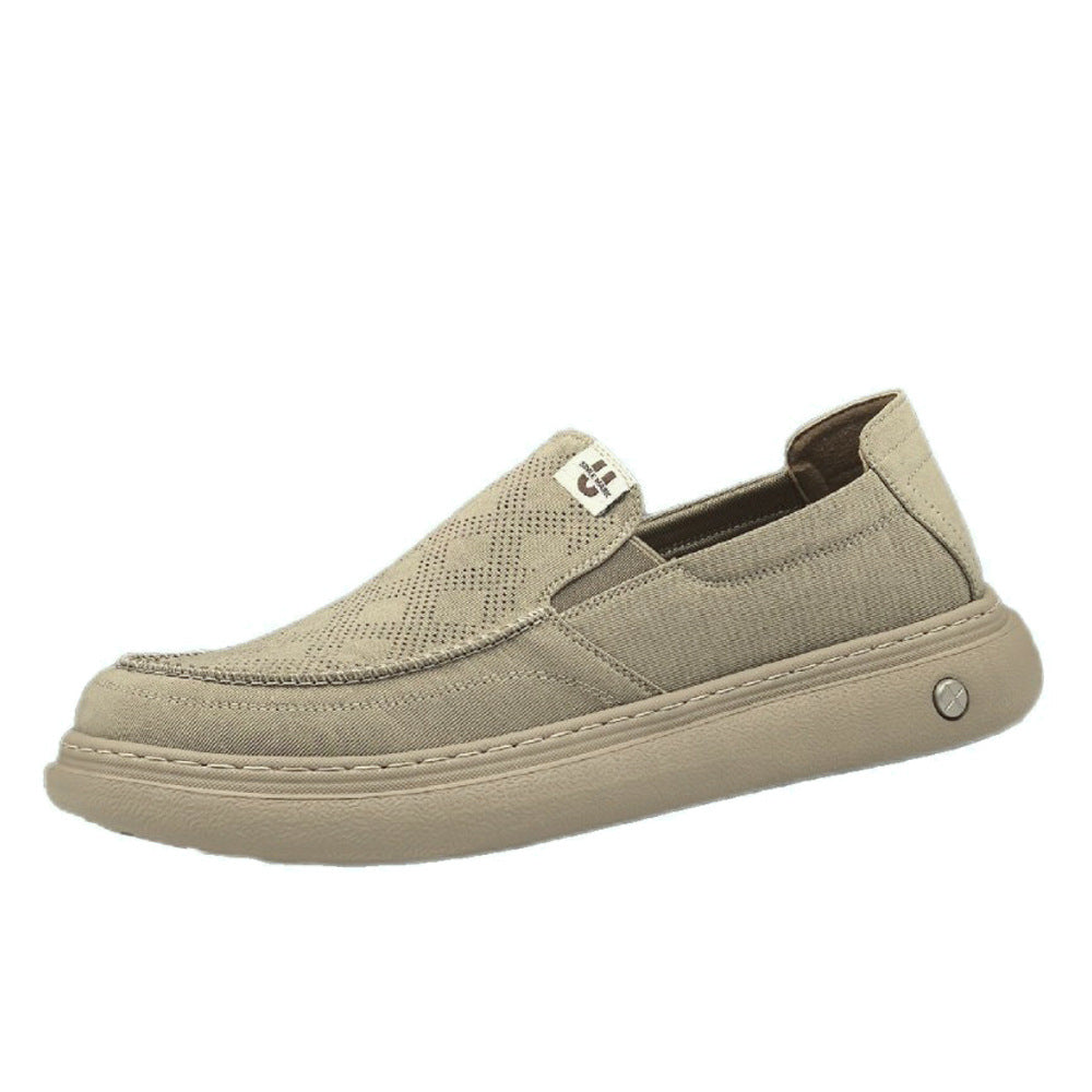 Men's Breathable One Pedal Soft Bottom Ice Canvas Shoes