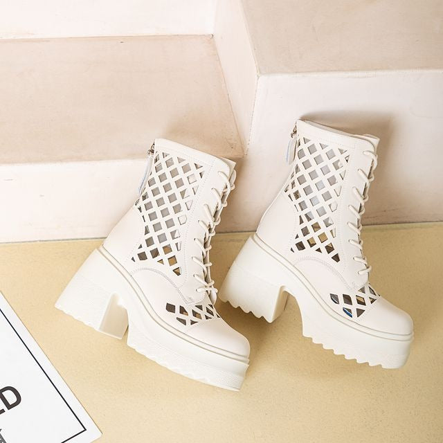 Women's Breathable Long Platform High Riding Skinny Women's Shoes