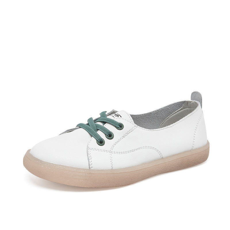 Women's White Lightweight Flat Fashionable Jelly Bottom Women's Casual Shoes