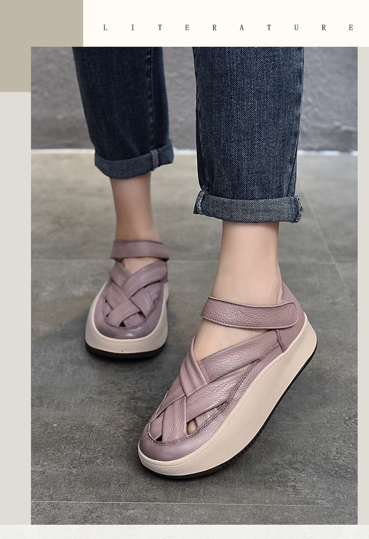 Women's Two Pairs Of Patchable Platform Summer Outdoor Sandals