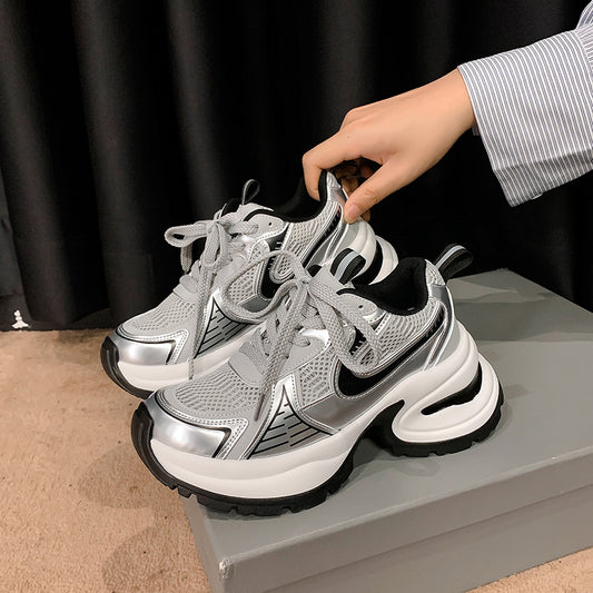 Women's Summer Breathable Sier Thick Bottom Increased Leisure Sneakers