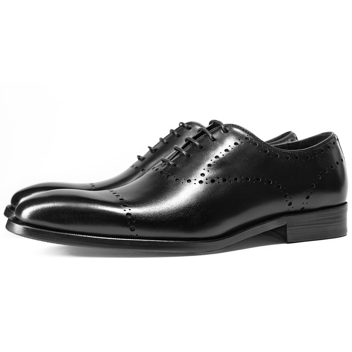 Men's Business Formal Cowhide British Style Brogue Leather Shoes