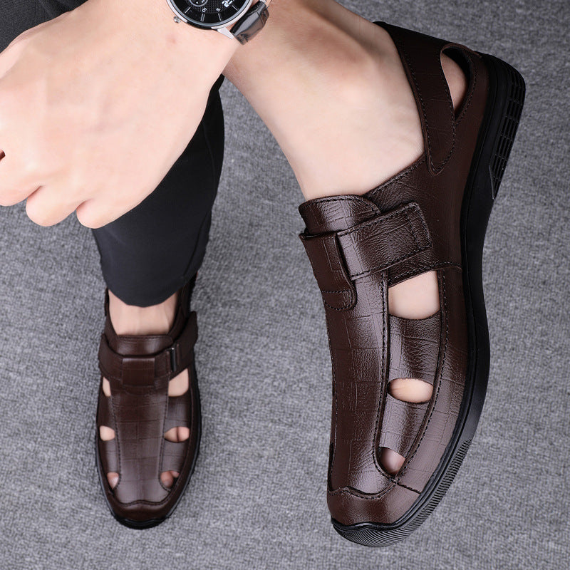 Men's Hollow Toe Box Soft Bottom Beach Sandals