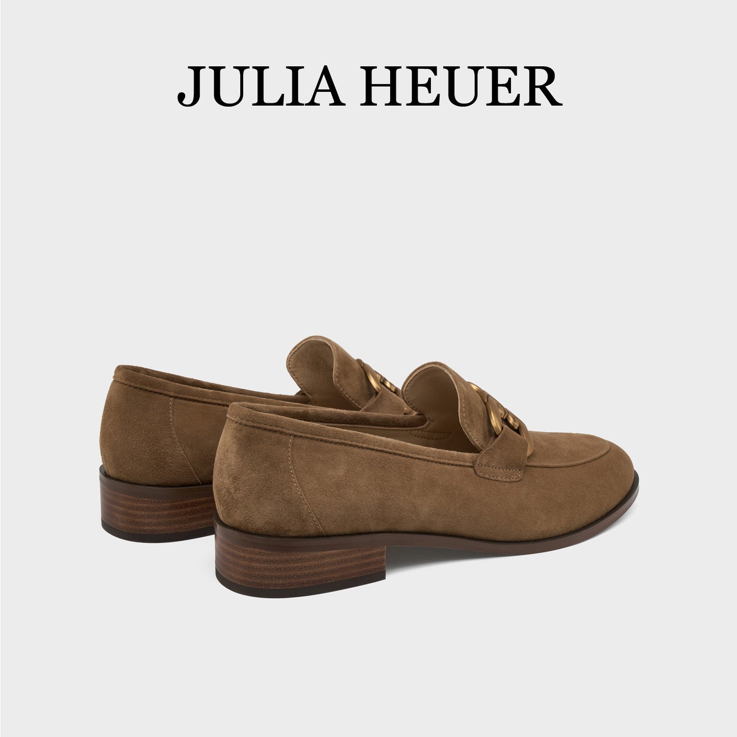 Julia Hull Double Hook Metal Buckle Chunky Round Loafers