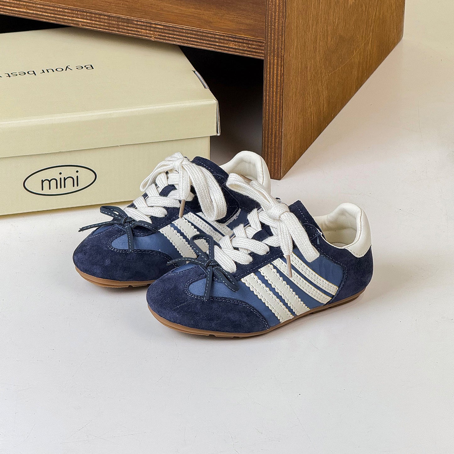 Children's Korean Style Bow Lace Single Mesh Breathable Kid's Sneakers