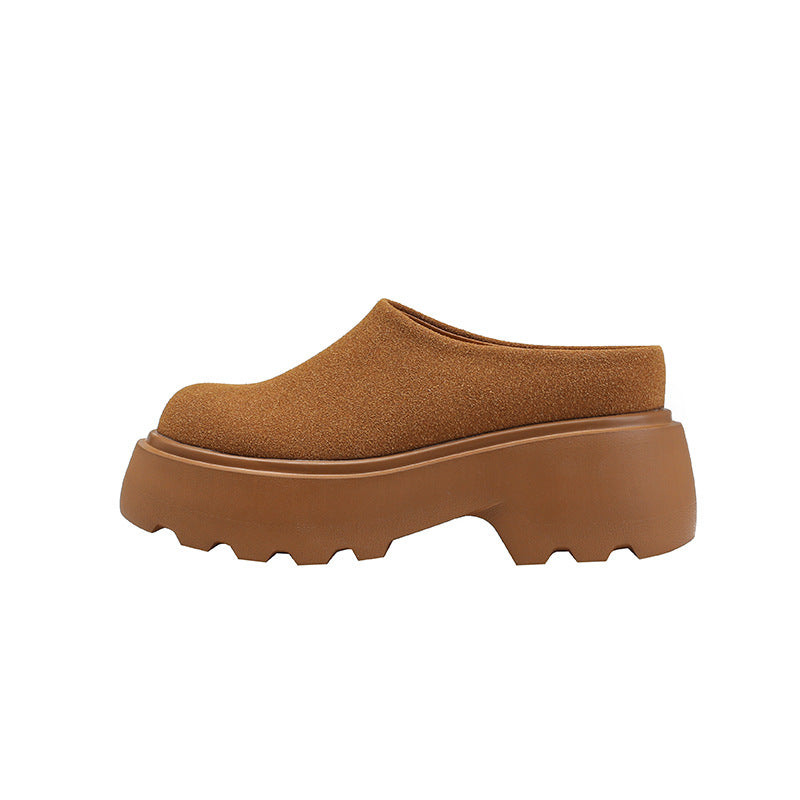 Women's Increasing Half Spring Platform Thick Bottom Small Closed Toe Slippers