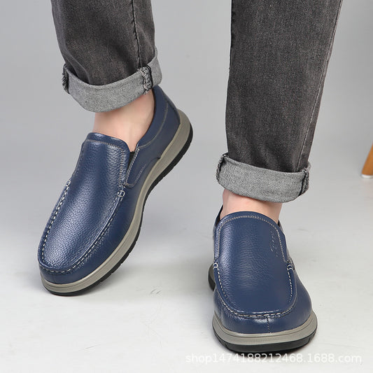 Men's Autumn First Layer Cowhide Driving Loafers