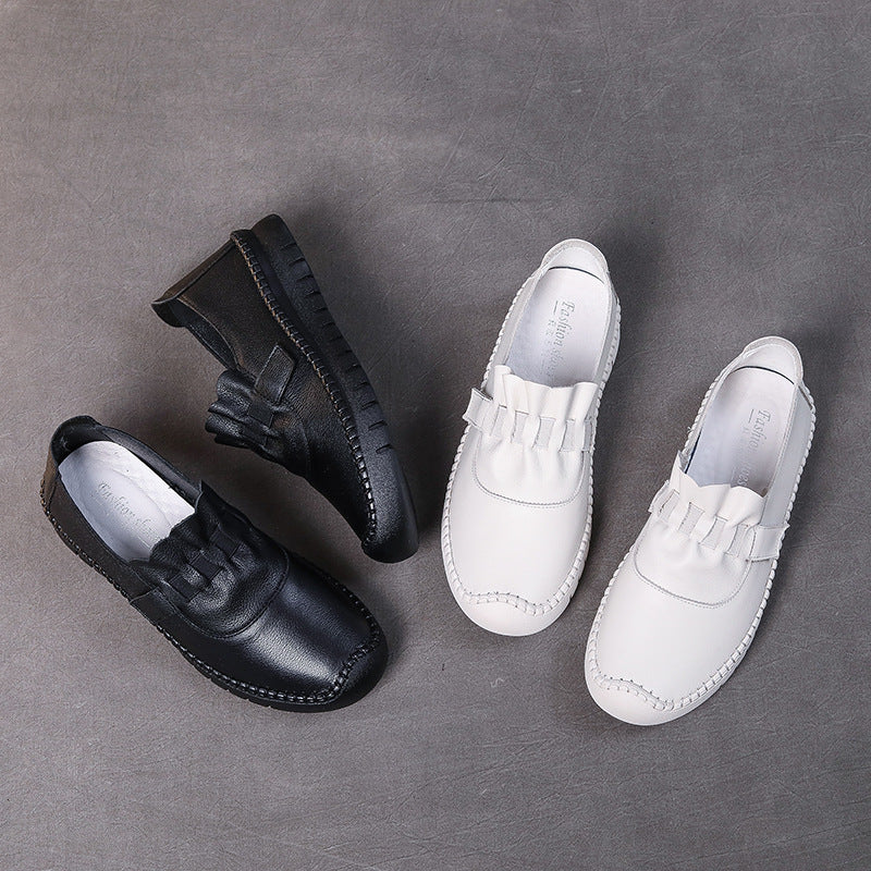 Women's First Layer Cowhide Black Genuine Pumps Women's Shoes