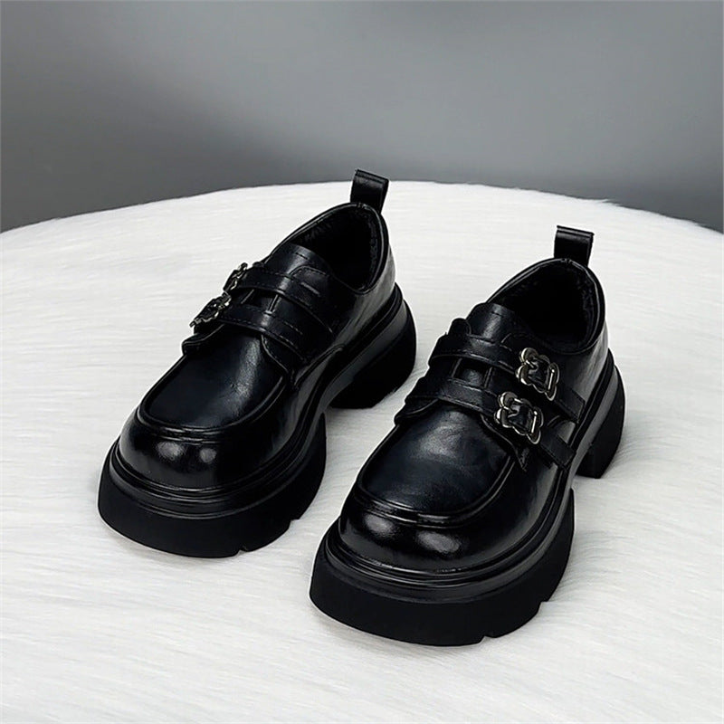 Women's Genuine European Goods Platform Versatile Small British College Style Women's Fashion Shoes