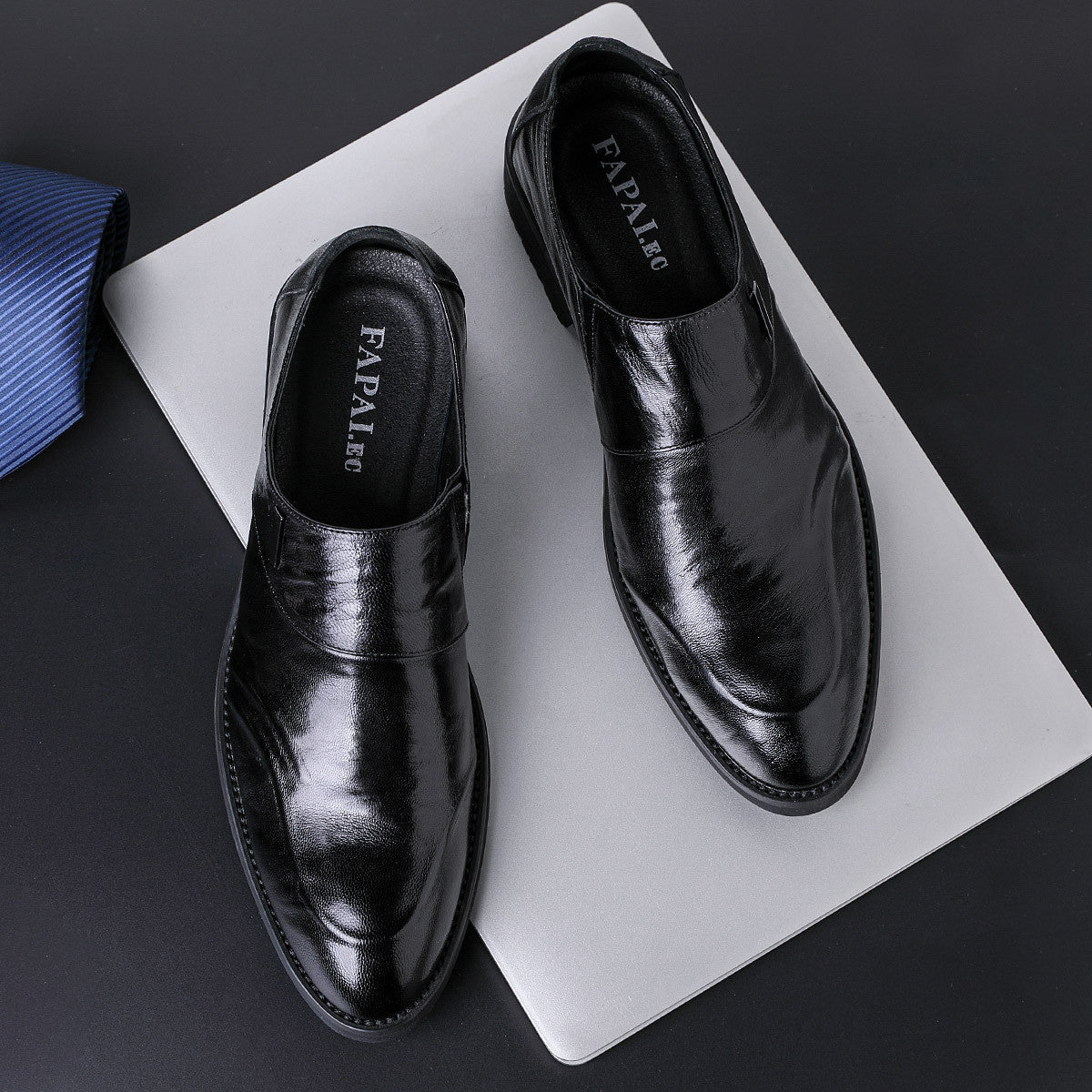 Men's Formal Soft Bottom Comfortable British Style Slip-on Trendy Leather Shoes