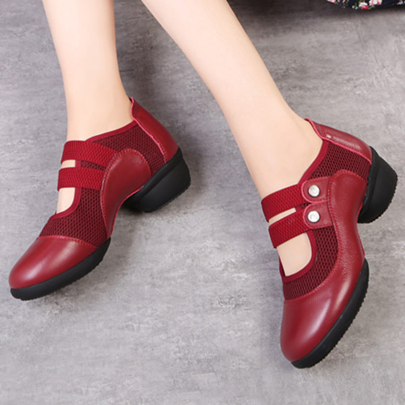 Women's Round Toe Slip-on Dancing Soft Bottom Women's Sports Shoes