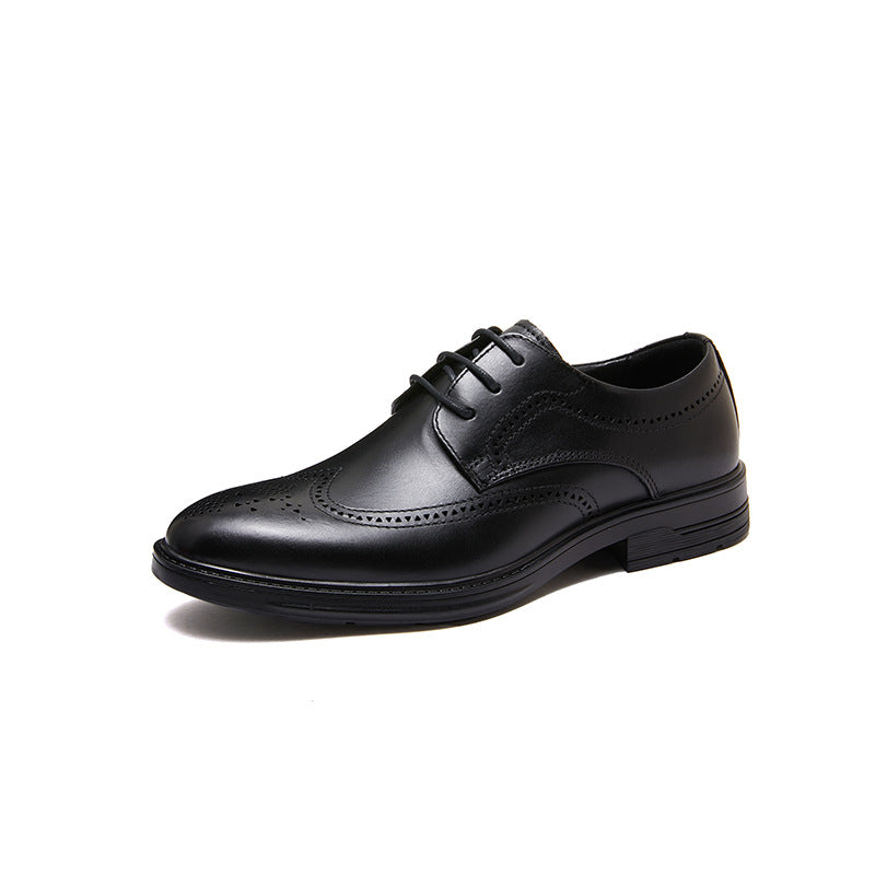 Men's Versatile Brogue Business Low Comfortable Leather Shoes