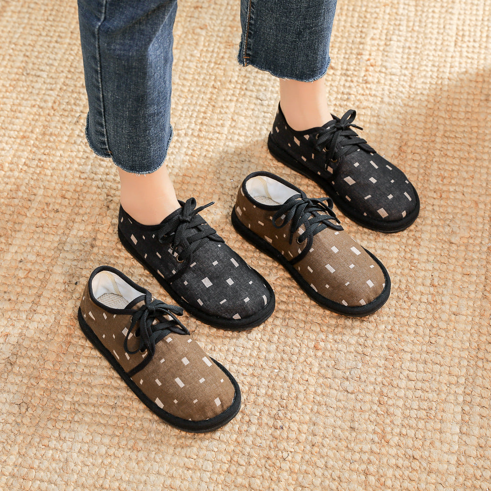 Women's Cloth Breathable Wide Toe Lightweight Cotton Canvas Shoes