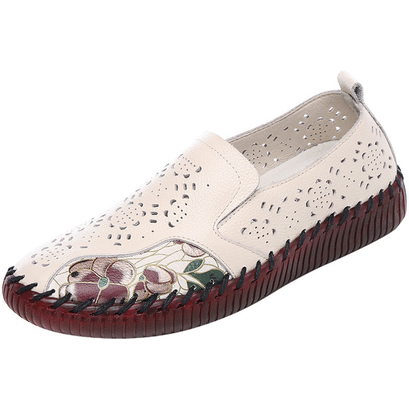 Women's Soft Bottom Mom Summer Hollow Ethnic Sandals