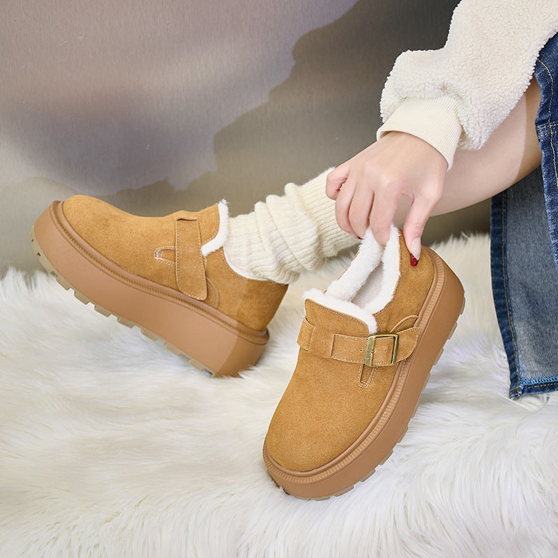 Women's Thick Bottom Fleece-lined Authentic Cotton Warm Snow Boots