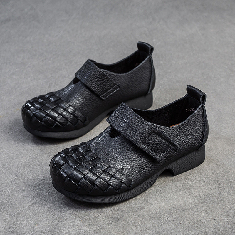 Women's First Layer Cowhide Retro Commuter Comfortable Casual Shoes