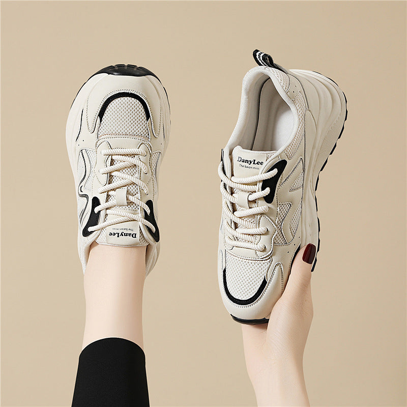 Women's Lightweight Daily Dad Platform Sports White Sneakers