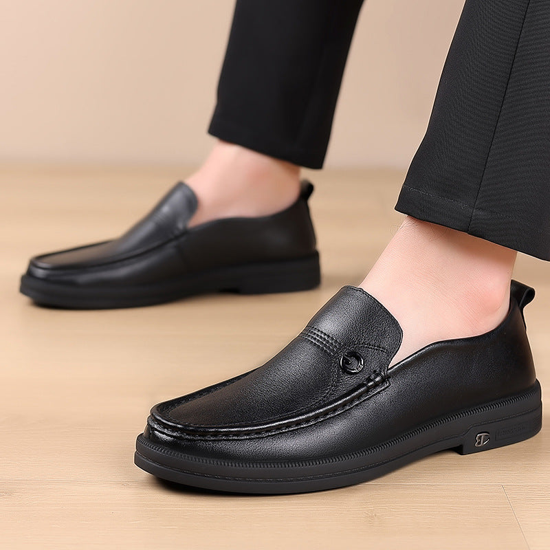 Men's Slip On First Layer Cowhide Fashionable Loafers