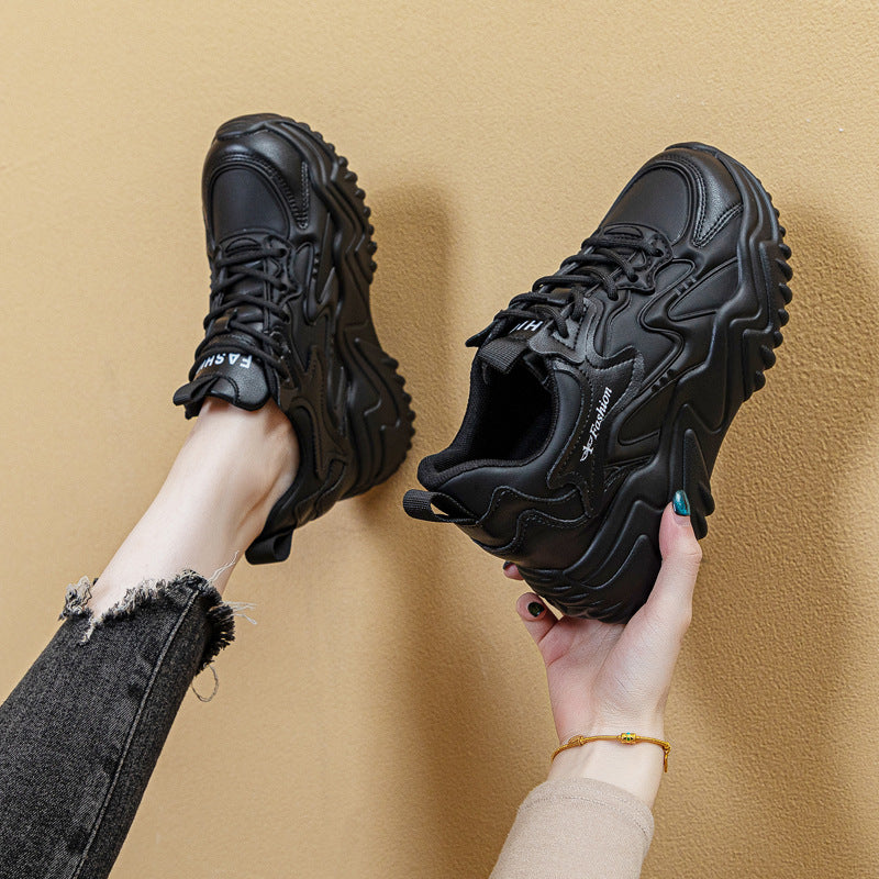 Women's Height Increasing Insole Dad Feet Small Platform Thin Women's Casual Shoes