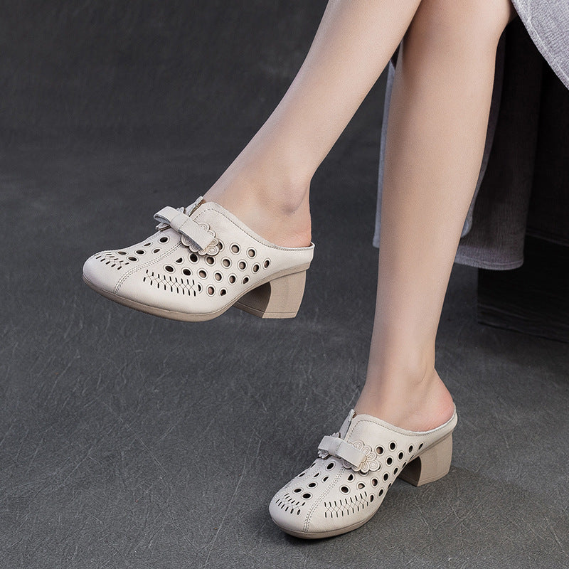 Women's & Men's Retro Small Closed Toe Outdoor Comfortable Heels