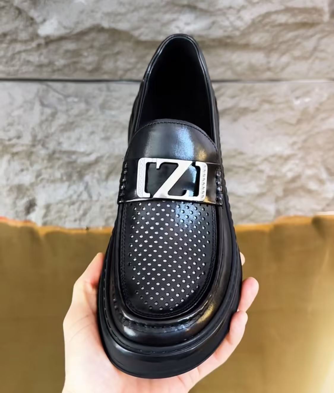Men's Lazy Business Thick Bottom Genuine Breathable Loafers