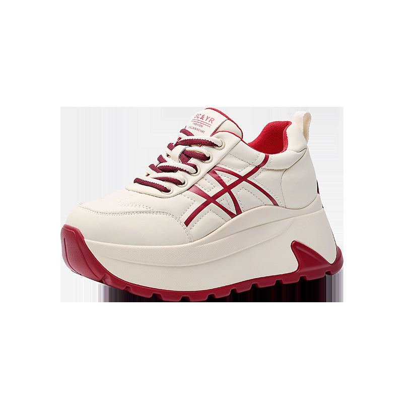 Women's Trendy Thick Bottom Heightened Easy Wear Super Women's Sports Shoes
