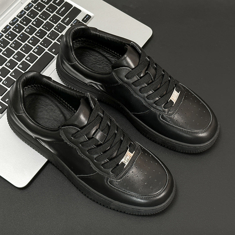 Women's & Men's Air Force Couple Cowhide Low-cut Genuine Men's Board Shoes