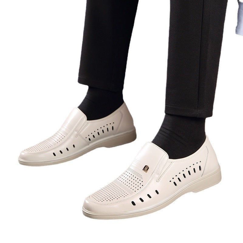 Men's Head Business Cow Cover Feet Breathable Leather Shoes