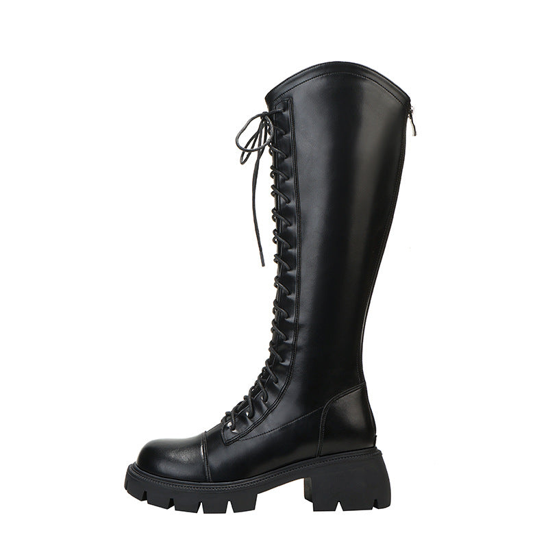 Children's Elastic Bandage Slimming High Platform V Boots