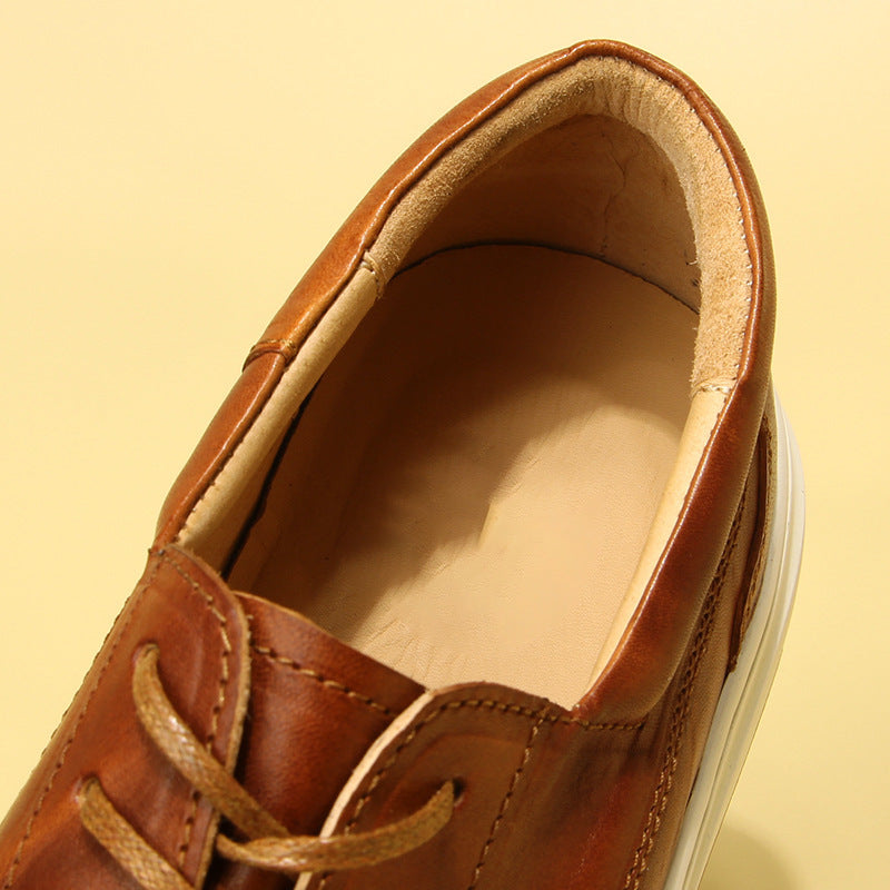 Men's Horse Washed-out Vintage Fashion Low Top Men's Board Shoes