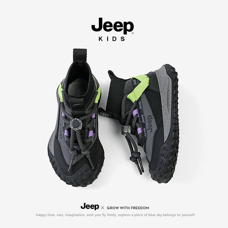 Children's High Top Boy Fleece-lined Winter Soft Kid's Sneakers