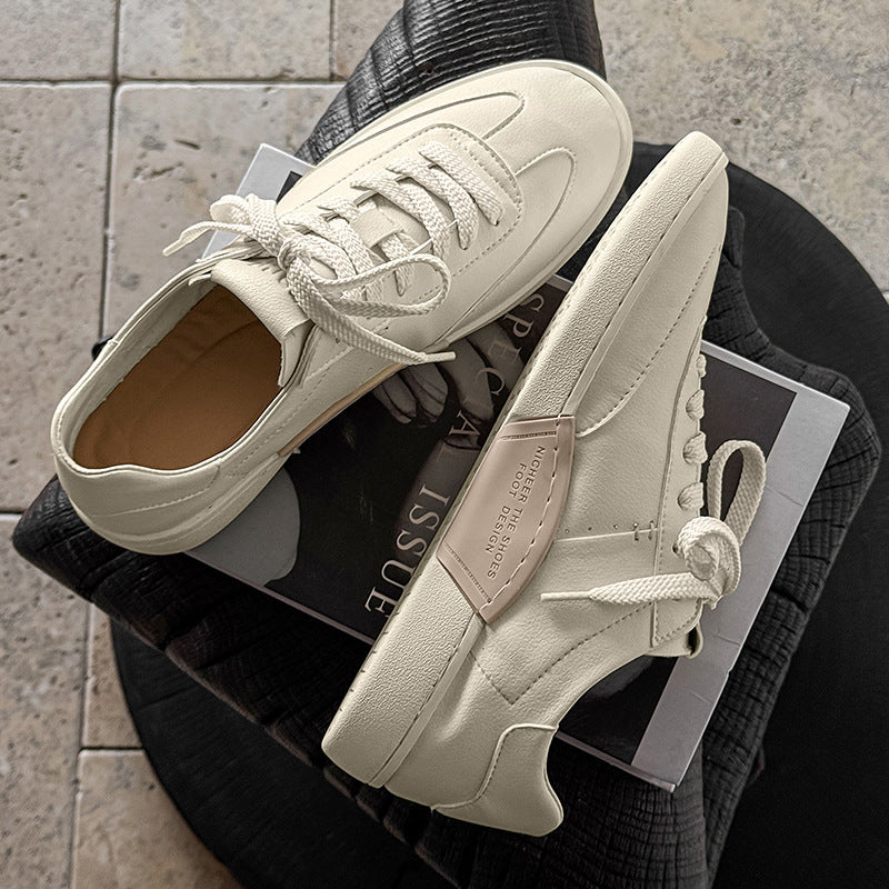 Men's Fashionable White Soft Surface Breathable Summer Sneakers