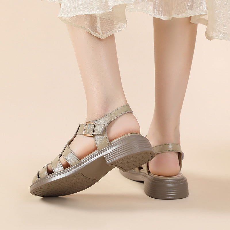 Women's Roman Summer Plus Size Closed Toe Sandals