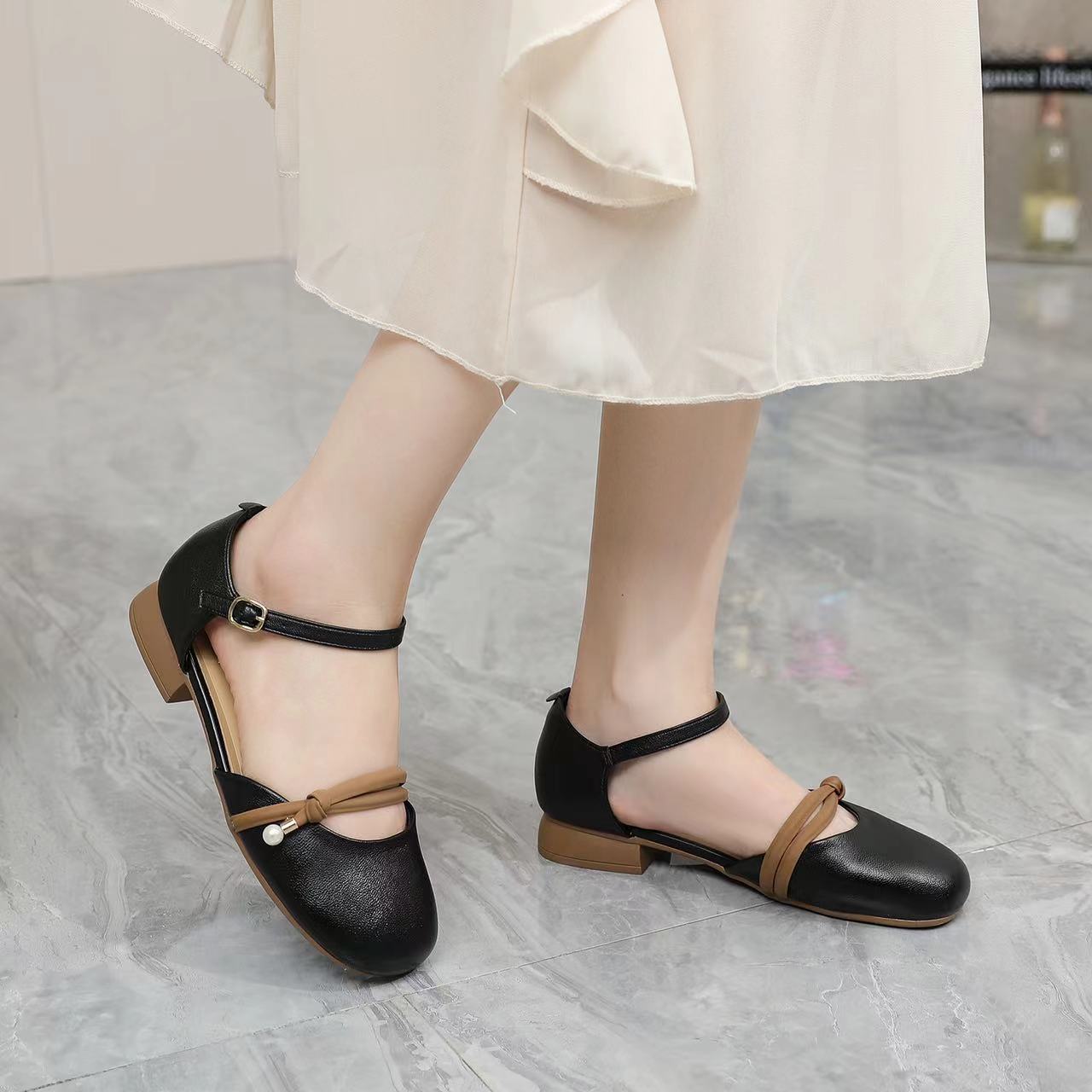 Women's Summer Chunky Hollow With Skirt Not Tired Feet Heels