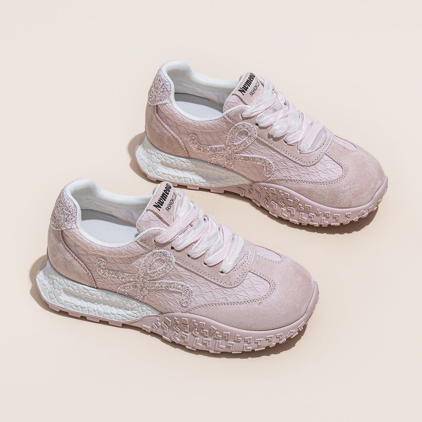 Women's Platform Dad Height Increasing White Casual Shoes