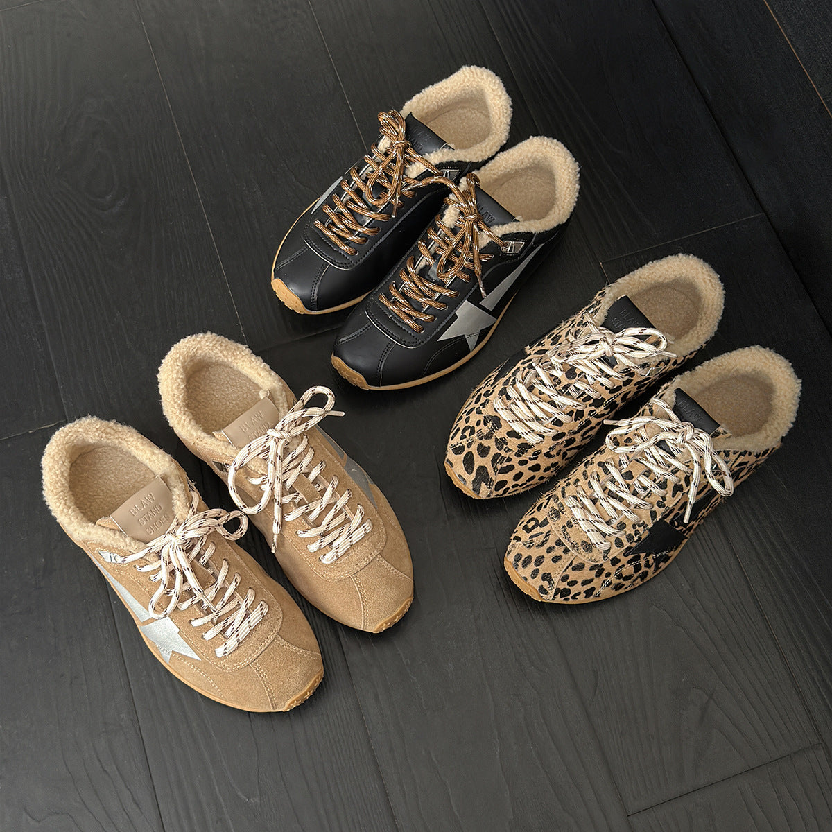 Women's Version Genuine Horse Fur Leopard Print With Veet German Women's Casual Shoes