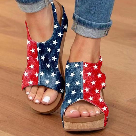 Women's Plus Size Wedge Fashion Peep Toe Sandals