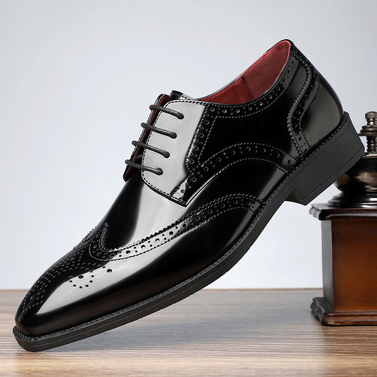 Men's Formal Trendy Fashion Retro British Style Men's Business Leather Shoes